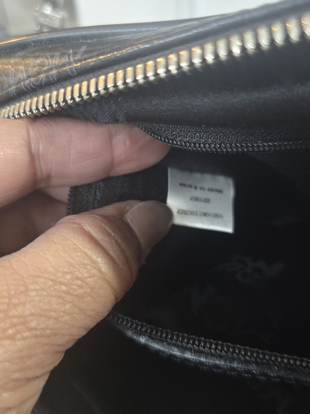 MCM Black Leather Visetos Satchel Bag - Picture 12 of 13